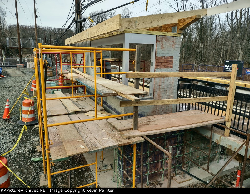 SEPTA Rt. 100 Township Line Rd. station progress 